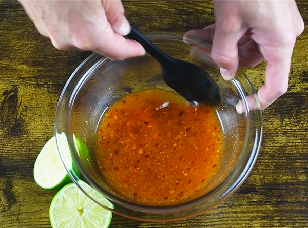 Shrimp & Mango Rice Paper Rolls - Step 1